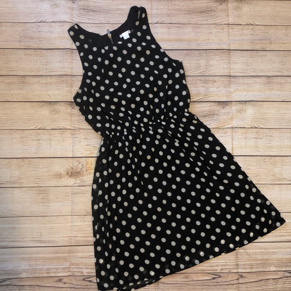 Xhilaration Dresses & Skirts - Xhilaration Black &White Poke a Dot Tank Top Dress
